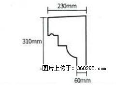 产品分解图型 - 檐口线，型号：SX311-YK-3，规格：230x310mm(3) - 莆田三象EPS建材 pt.sx311.cc